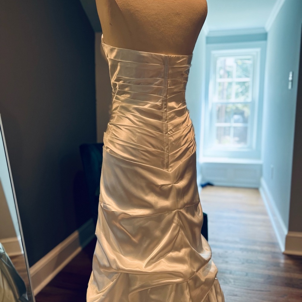David’s Bridal Ruched Strapless Wedding Dress - Picture 12 of 15